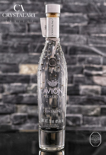 Lluvia- Tequila Cristalino  Avion 44 incrustaciones Swarovski®